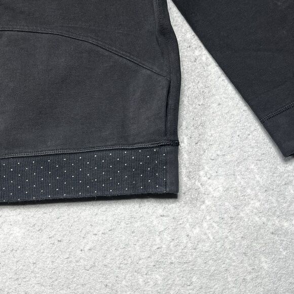 Lululemon Crewneck Womens Size 8 Black Keep Up Crew Cotton Fleece Pullover Faded - Picture 4 of 11